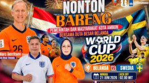 Pemkot Ambon Gandeng Dubes Belanda Gelar Nobar Piala Dunia